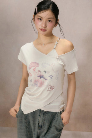 Starlight Dream Off-Shoulder T-Shirt