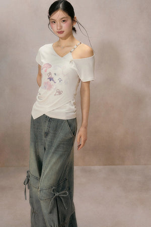 Starlight Dream Off-Shoulder T-Shirt