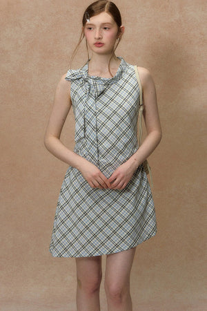 Starry Night Plaid Dress