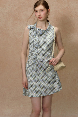 Starry Night Plaid Dress