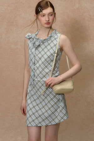 Starry Night Plaid Dress