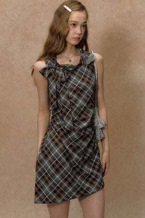 Starry Night Plaid Dress