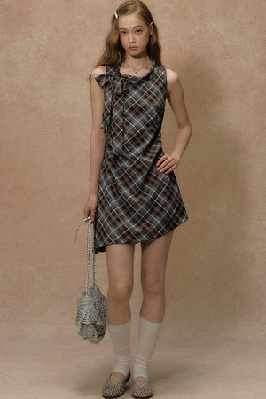Starry Night Plaid Dress