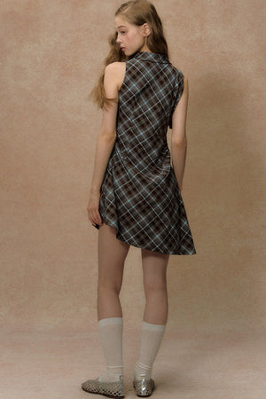 Starry Night Plaid Dress