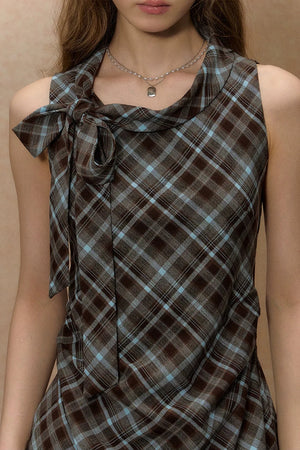 Starry Night Plaid Dress