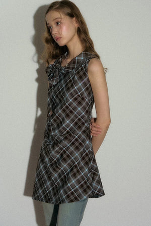 Starry Night Plaid Dress