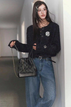 Starry Sky Rhinestone Jeans