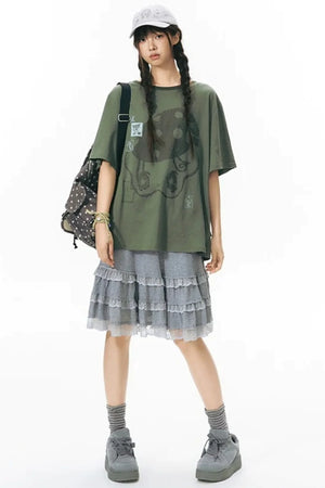 Starwii Printed Oversized Blouse