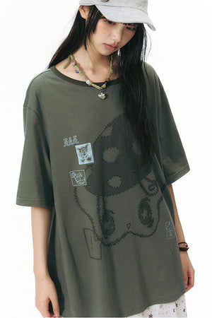 Starwii Printed Oversized Blouse