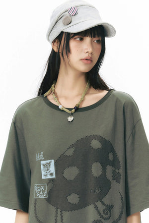 Starwii Printed Oversized Blouse