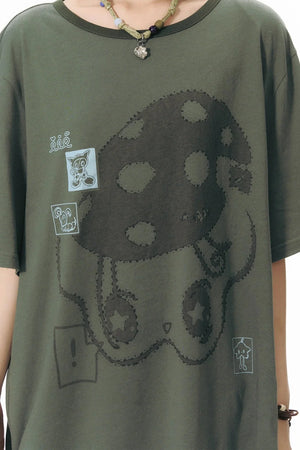 Starwii Printed Oversized Blouse