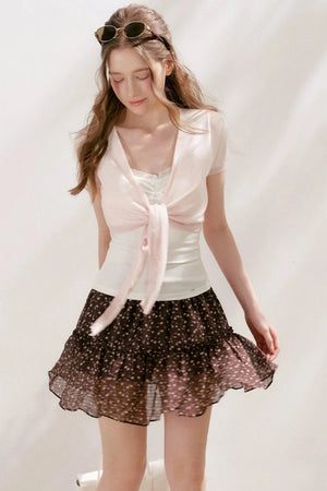 Staycation Floral Ruffle Skirt