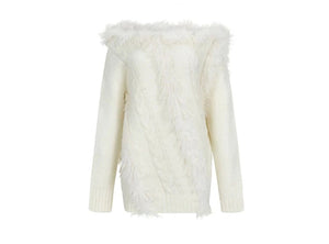Straight Shoulder Knit Sweater