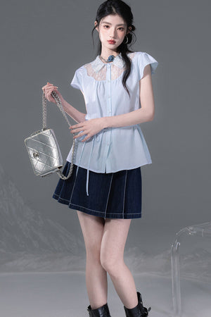 Stream Blue Lyocell Blouse