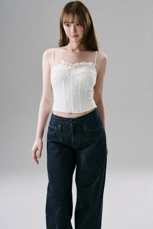 Stretch Lace Corset Camisole Top
