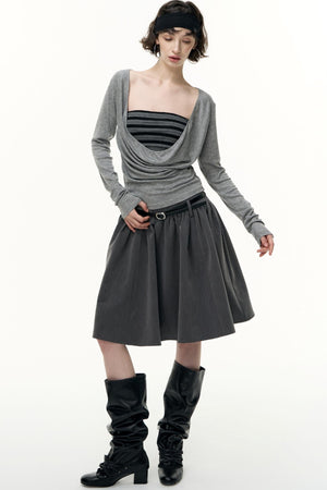 Striped Bandeau Skirt Set-Up