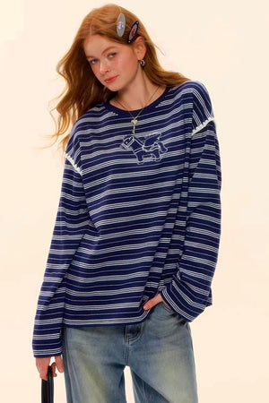 Striped Color-Block Pegasus Top