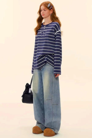 Striped Color-Block Pegasus Top