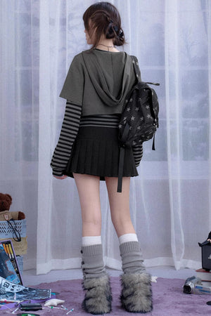 Striped Hooded Set