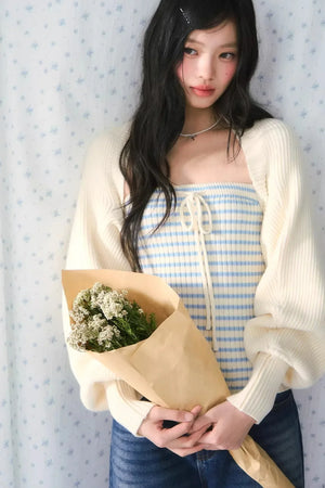 Striped Knit Cardigan Set