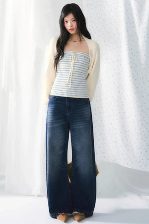 Striped Knit Cardigan Set