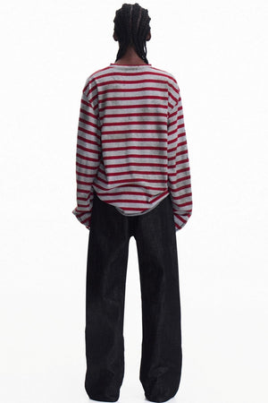 Striped Knit Half Cardigan