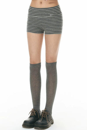 Striped Knit Safety Shorts