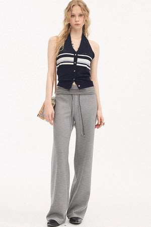 Striped Knitted Halter Vest