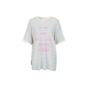 Striped Letter Print Top