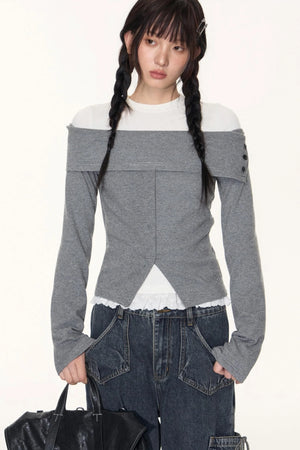 Striped Long Sleeve Top Set-Up