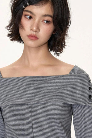 Striped Long Sleeve Top Set-Up
