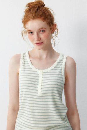 Striped Lyocell Tank Top