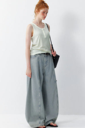 Striped Lyocell Tank Top