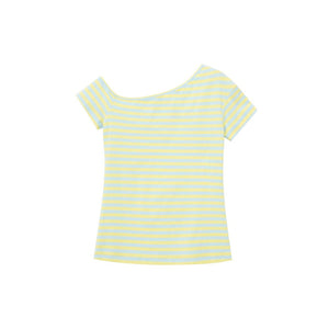 Striped Off-Shoulder Crop Top
