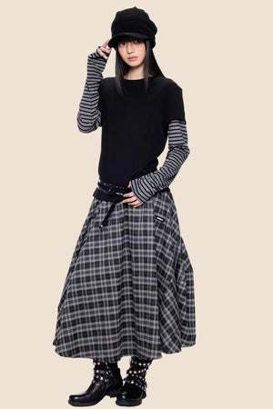 Striped Patchwork Retro Top