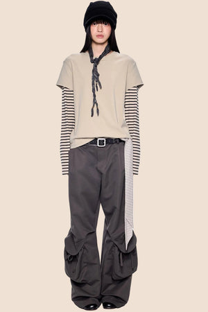 Striped Patchwork Retro Top
