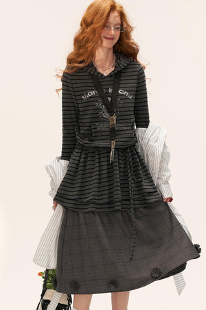 Striped Slimming Long Sleeve Top