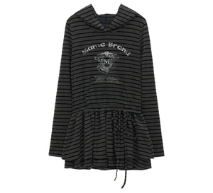 Striped Slimming Long Sleeve Top