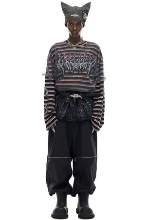 Striped Two Piece T-Shirt Set