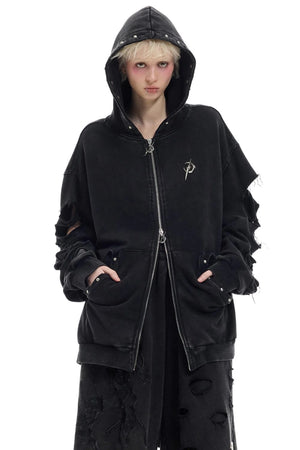 Studded Hole Hoodie