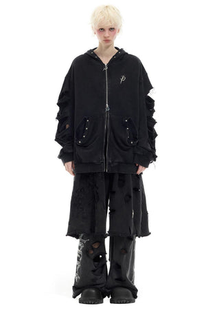 Studded Hole Hoodie