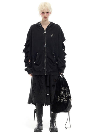 Studded Hole Hoodie