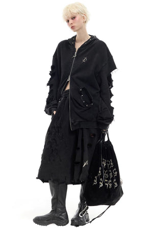 Studded Hole Hoodie