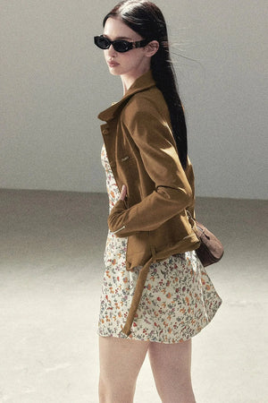 Style PU Suede Short Jacket