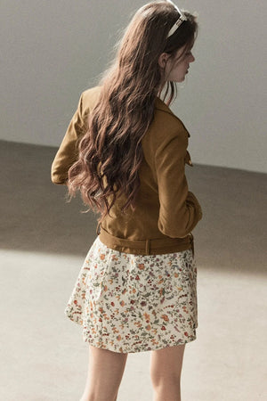 Style PU Suede Short Jacket