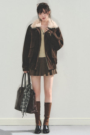 Suede Vintage Biker Jacket