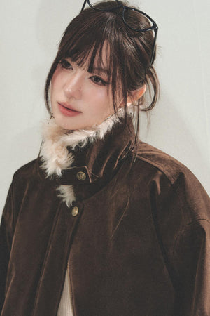Suede Vintage Biker Jacket