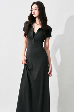 Summer A-Line Polo Dress