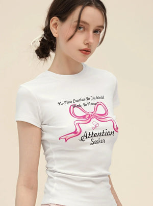 Summer Bow Print T-Shirt