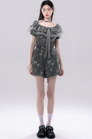 Summer Butterfly Denim Dress